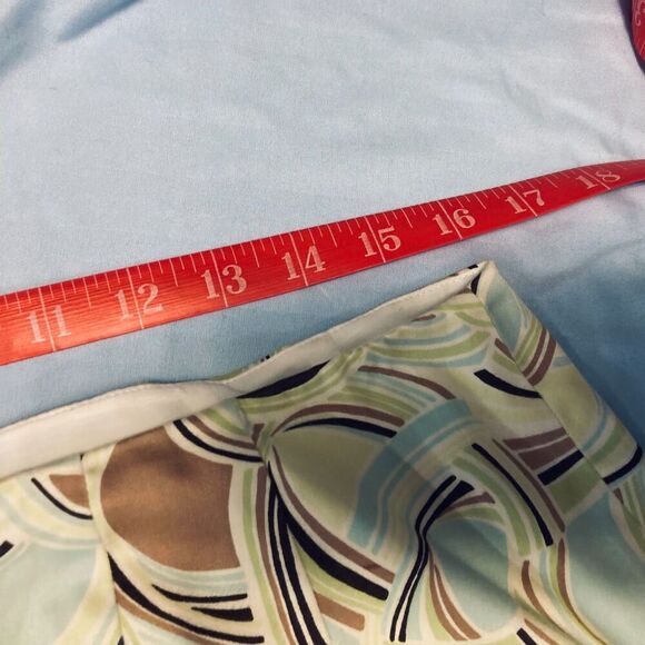 Talbots Skirt Cotton Stretch Geometric Print Pencil Y2K Light Yellow Sz 12 Flaw - Picture 8 of 12